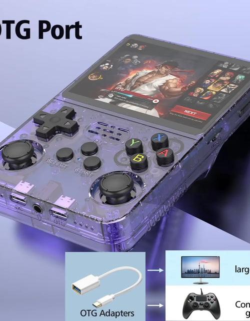 Load image into Gallery viewer, R36S Handheld Game Console 3.5 Inch IPS Screen 64G Linux Portable Video Games Player Open Source System Arcade Retro Games

