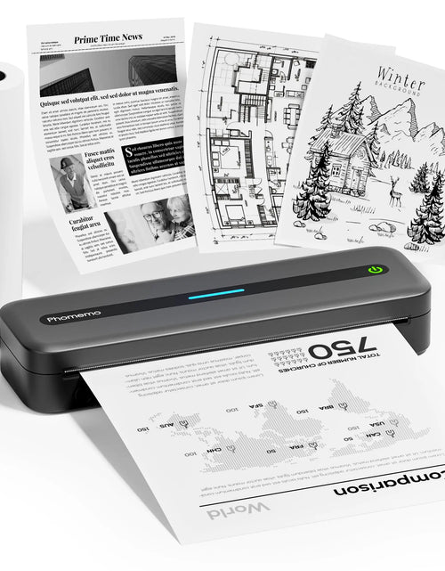 Load image into Gallery viewer, M832 Portable Printer A4 BT Printer for Travel 300Dpi Wireless Inkless Thermal Printer Use in Ios Android Phone Laptop
