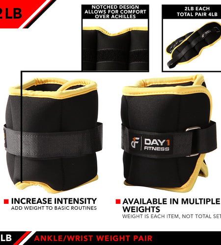 Adjustable Ankle Weights - Ankle Weight Pair 10 Weight and Bundle Options