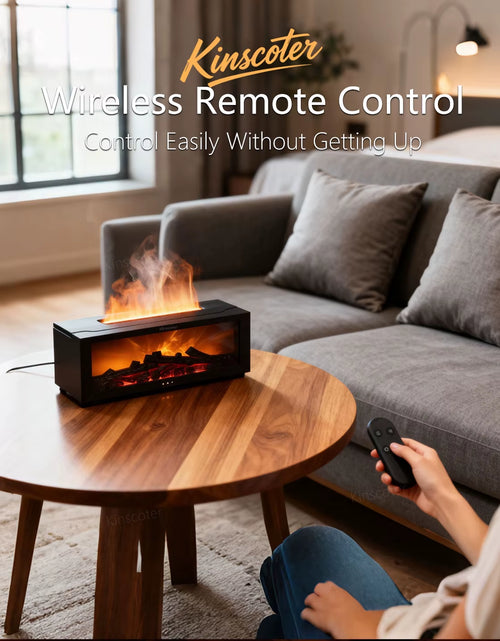 Load image into Gallery viewer, Creative Fireplace Aroma Diffuser Simulated Flame Humidifier Essential Oil Desktop Air Humidifier Mist Home Office Holiday Gift
