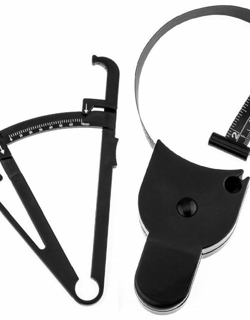 Load image into Gallery viewer, 2-Pack Skinfold Body Fat Caliper &amp; Measuring Tape Set BMI Fitness Weight Loss
