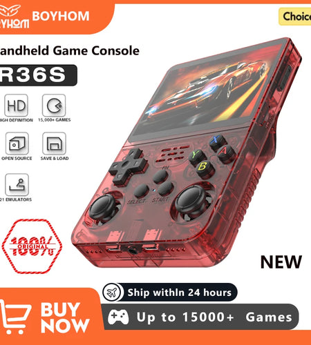 NEW R36S Retro Handheld Game Console Linux System 3.5 Inch IPS Screen Portable Pocket Video Player 64GB 128GB Games Kid Gift