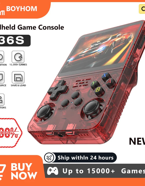 Load image into Gallery viewer, NEW R36S Retro Handheld Game Console Linux System 3.5 Inch IPS Screen Portable Pocket Video Player 64GB 128GB Games Kid Gift

