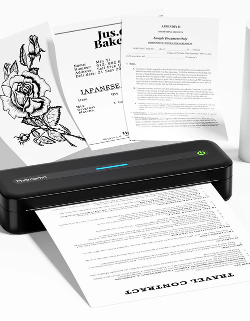 Load image into Gallery viewer, M832 Portable Printer A4 BT Printer for Travel 300Dpi Wireless Inkless Thermal Printer Use in Ios Android Phone Laptop
