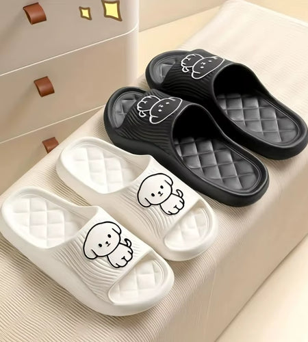 Cute Couple Pillow Slippers Female Summer Wear 2024 New Bathroom Bath Non-Slip Indoor Home Eva Thick Bottom Sandals
