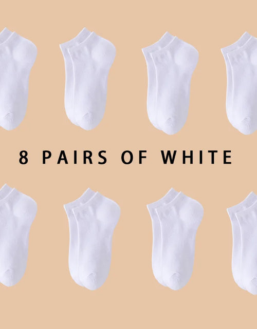 Load image into Gallery viewer, 8 Pairs Women/Men Boat Socks Invisible Low Cut Silicone Non-Slip Summer No-Show Ankle Socks Solid Color Casual Breathable
